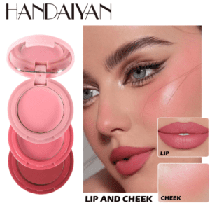 Handiyan 3 In 1 Blush Matte Makeup Highlighter Blush Palette Natural Rouge Cheek Face Contour Makeup Multi-color Delicate Cosmetics