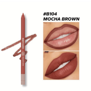 Beauty Glazed 24h Waterproof & Long Lasting Lip Liner Shade-104 Mocha Brown
