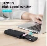 Multifunctional Type-c Card Reader Telesin – Black and solid