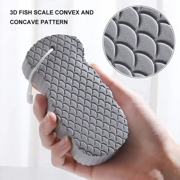 3D baby Exfoliating Sponge – Black and Solid