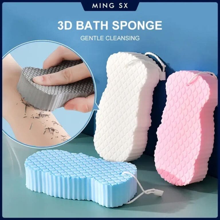 3D baby Exfoliating Sponge – Black and Solid
