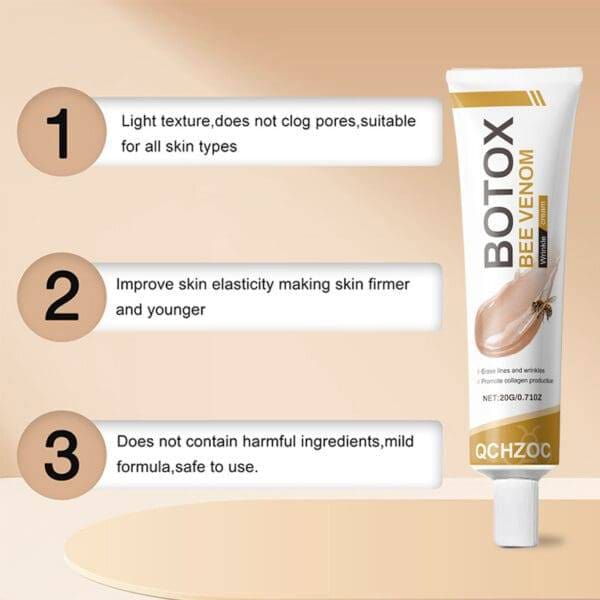 Botox Bee Venom Wrinkle Removal Cream – QCHZOC – Black and Solid