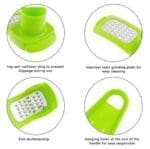 Ginger & Garlic Grater – Compact Stainless-Steel Kitchen Tool- Black and solid