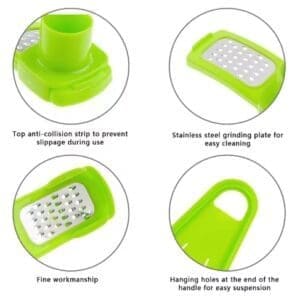 Ginger & Garlic Grater – Compact Stainless-Steel Kitchen Tool- Black and solid